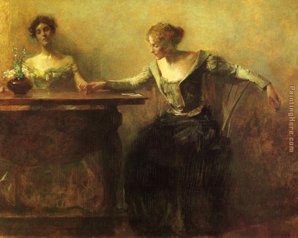 The Fortune Teller painting - Thomas Dewing The Fortune Teller art painting